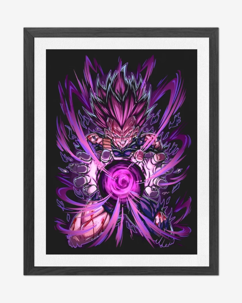 Cuadro decorativo Negro de Ultraego Vegeta 