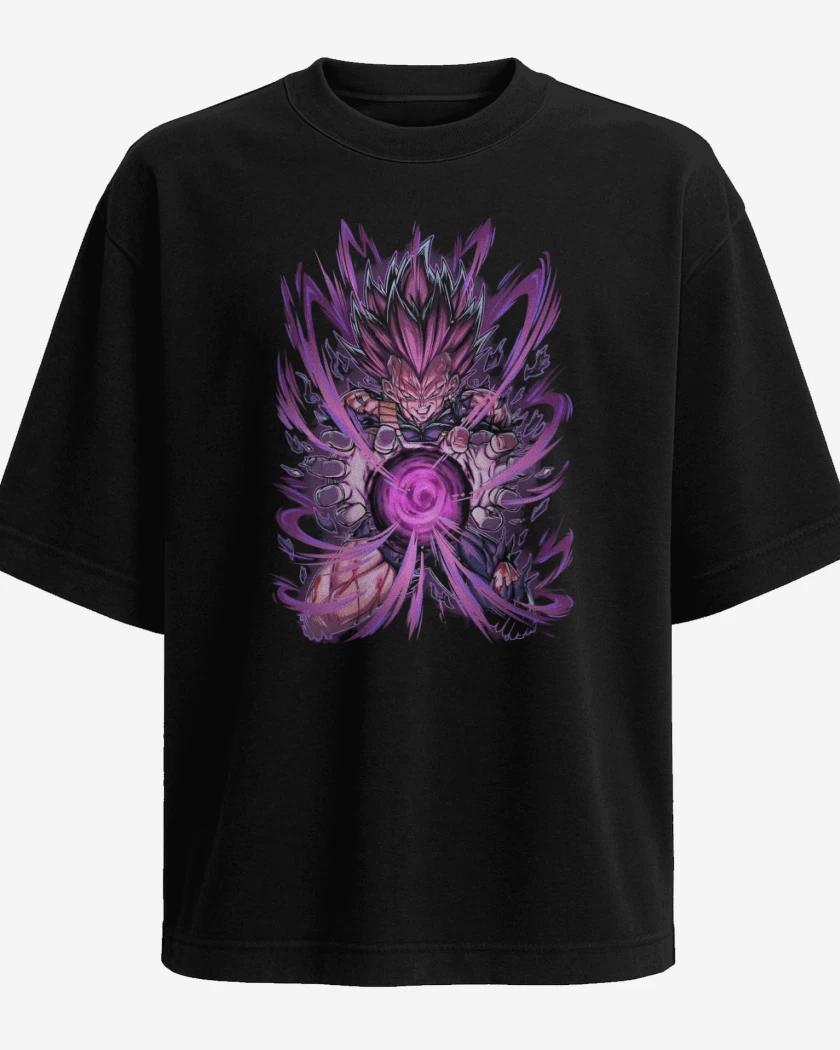 Polera Oversize Negro de Ultraego Vegeta 