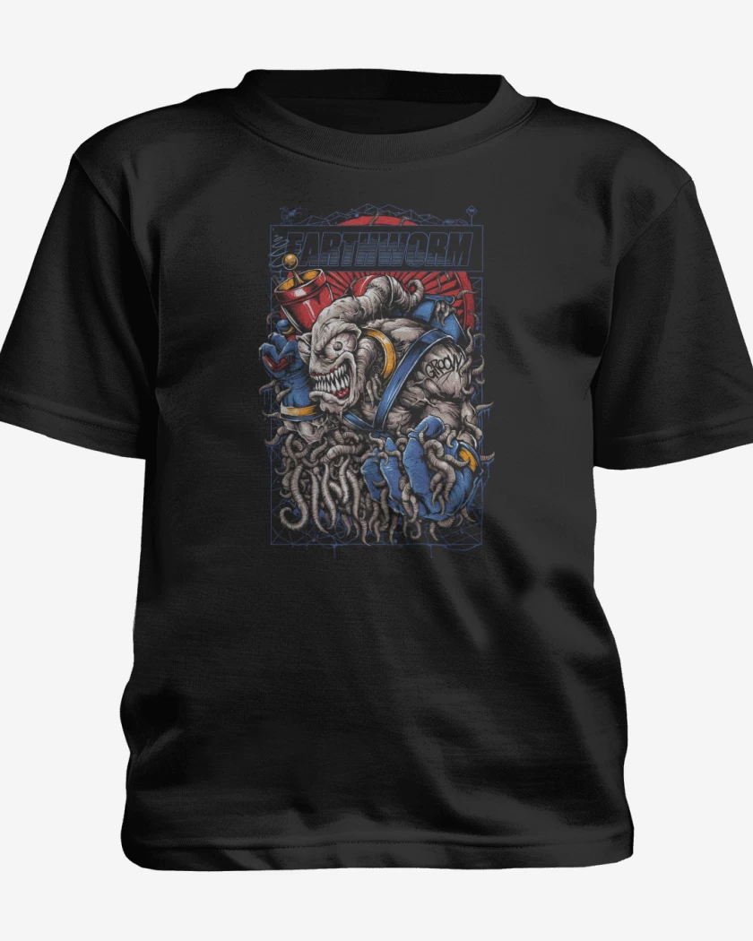 Polera de niño Negro de Brutal Earthworm