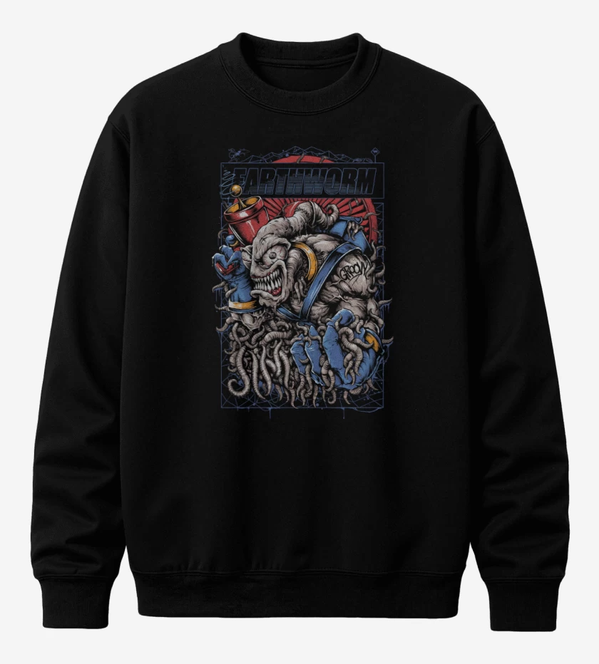 Poleron polo Negro de Brutal Earthworm
