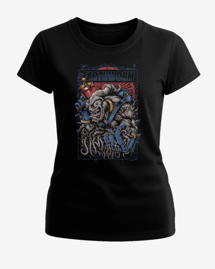 Polera de Mujer Negro de Brutal Earthworm