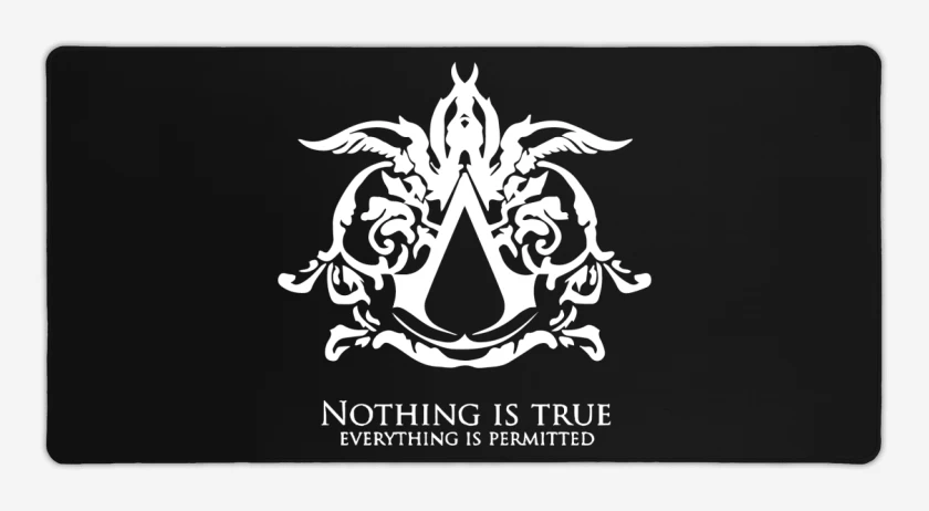 Mouse pad Gamer Negro de Nothing is true