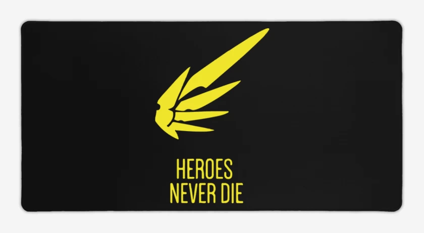 Mouse pad Gamer Negro de Never die