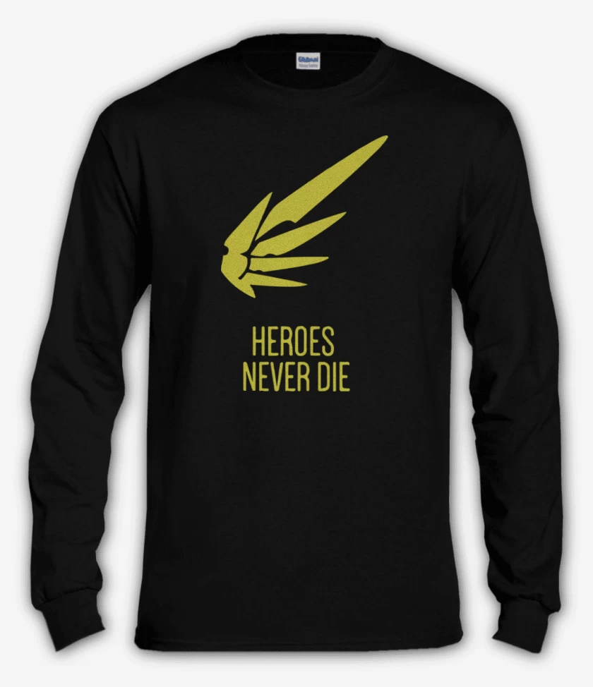 Polera manga larga Negro de Never die
