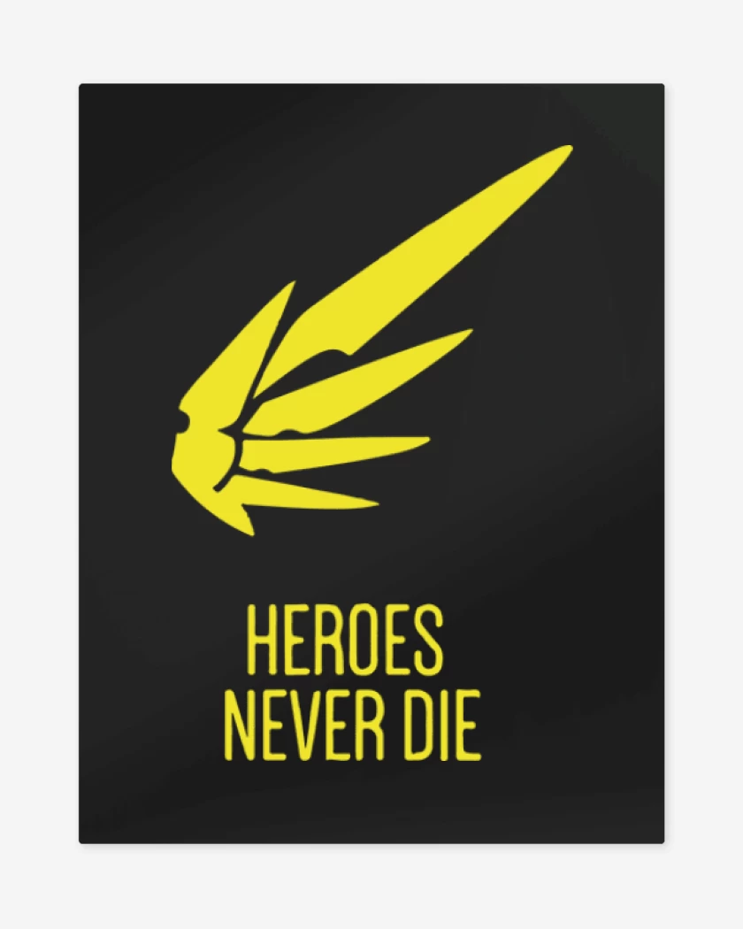 Print metalico Negro de Never die
