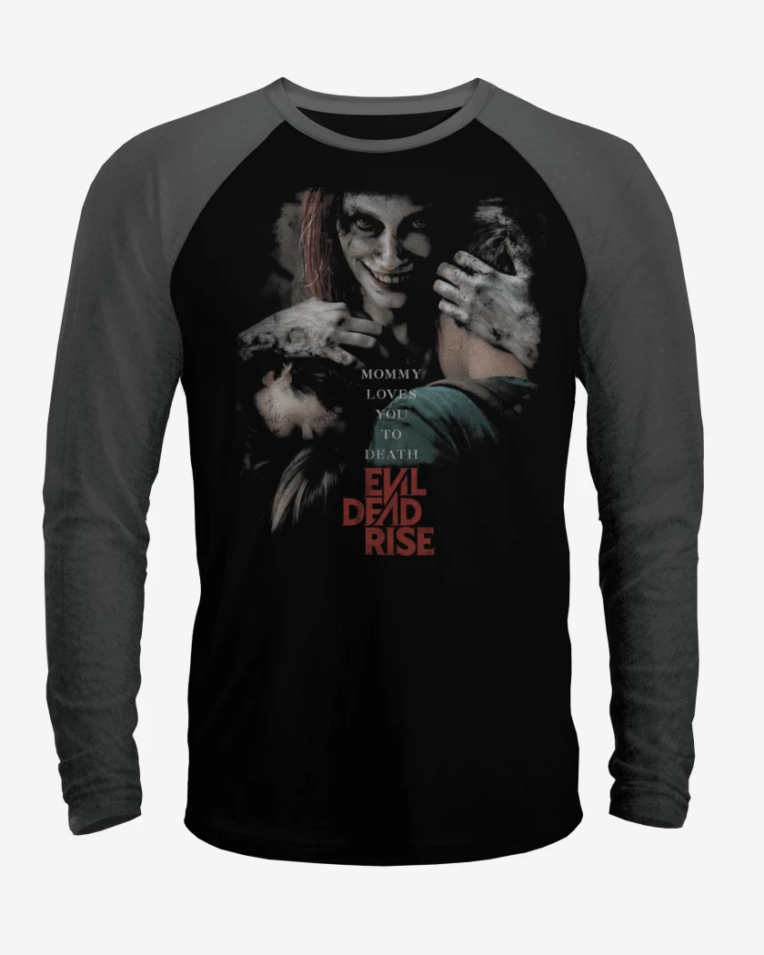 Polera Raglan Negro / Negro Heather de New Evil Dead 