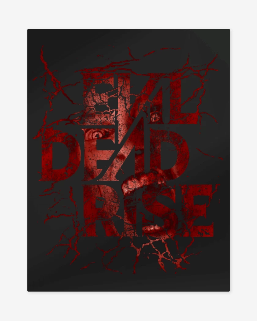 Print metalico Negro de Evil Dead Rise
