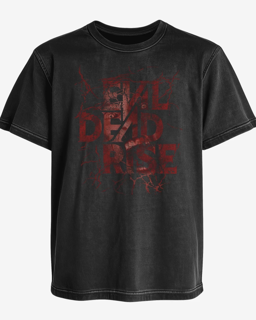 Polera desgastada Negro de Evil Dead Rise