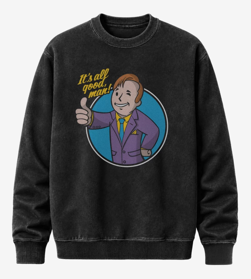 Poleron Polo Acid Wash Negro de Its All Good