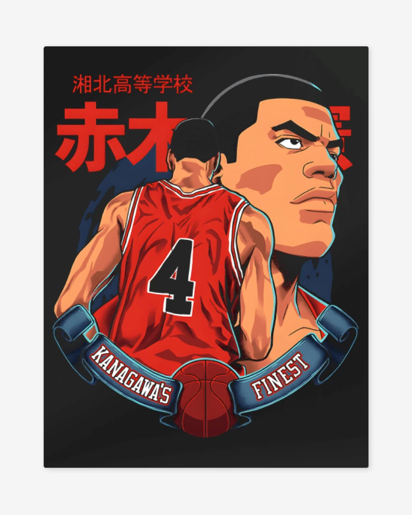 Print metalico Negro de Capitan Akagi