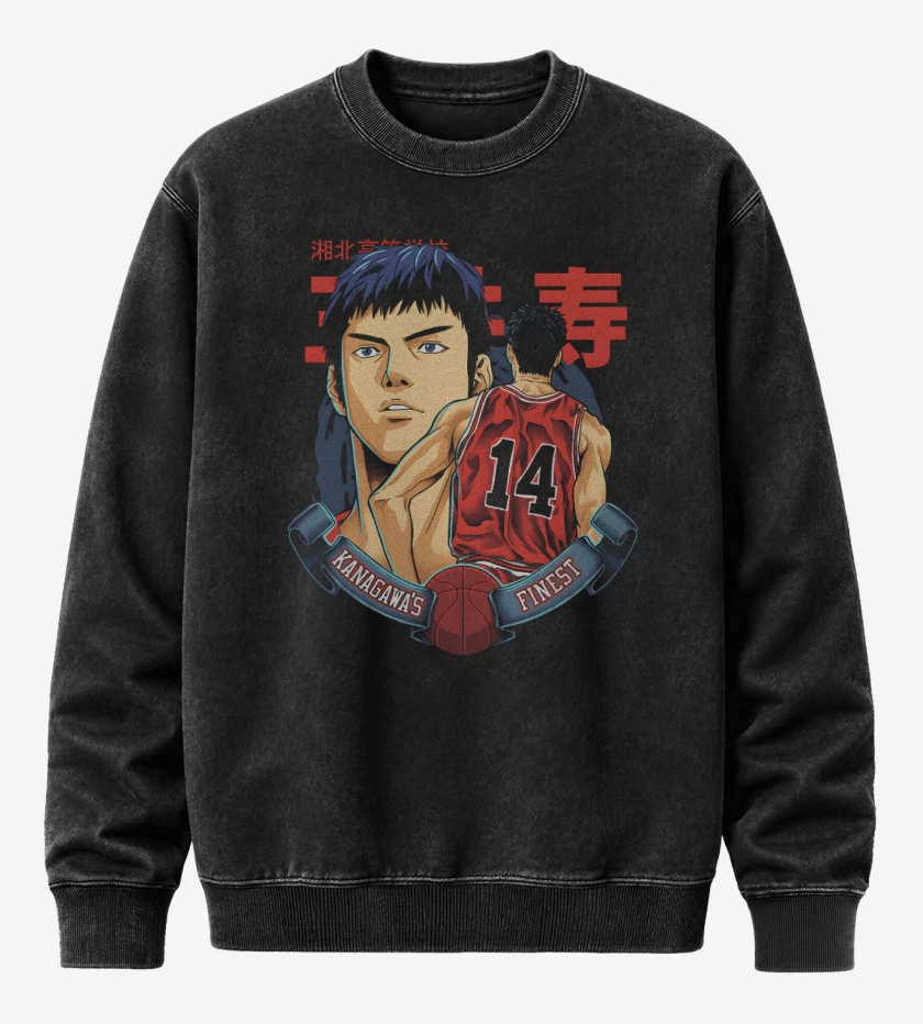 Poleron Polo Acid Wash Negro de Mitsui