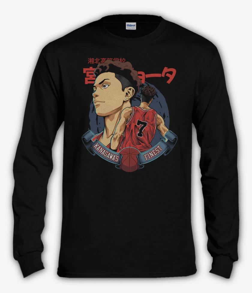 Polera manga larga Negro de Ryota 