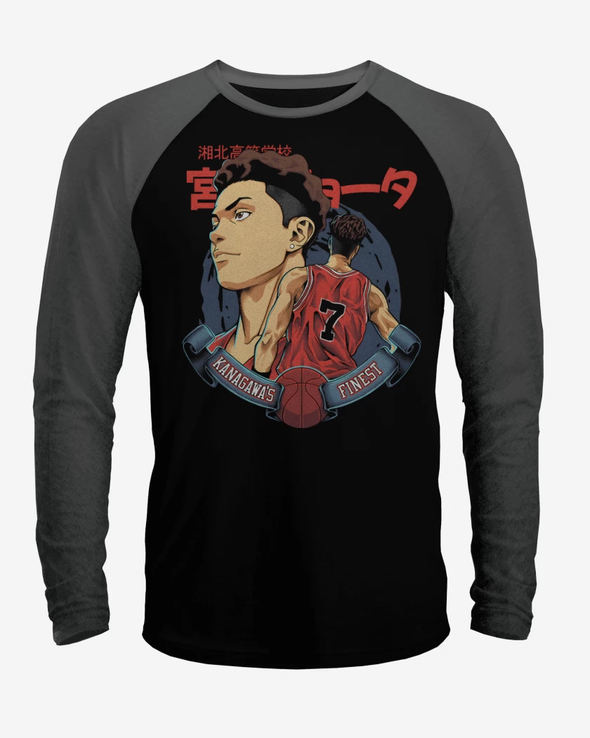 Polera Raglan Negro / Negro Heather de Ryota 