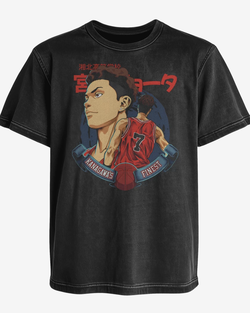 Polera desgastada Negro de Ryota 