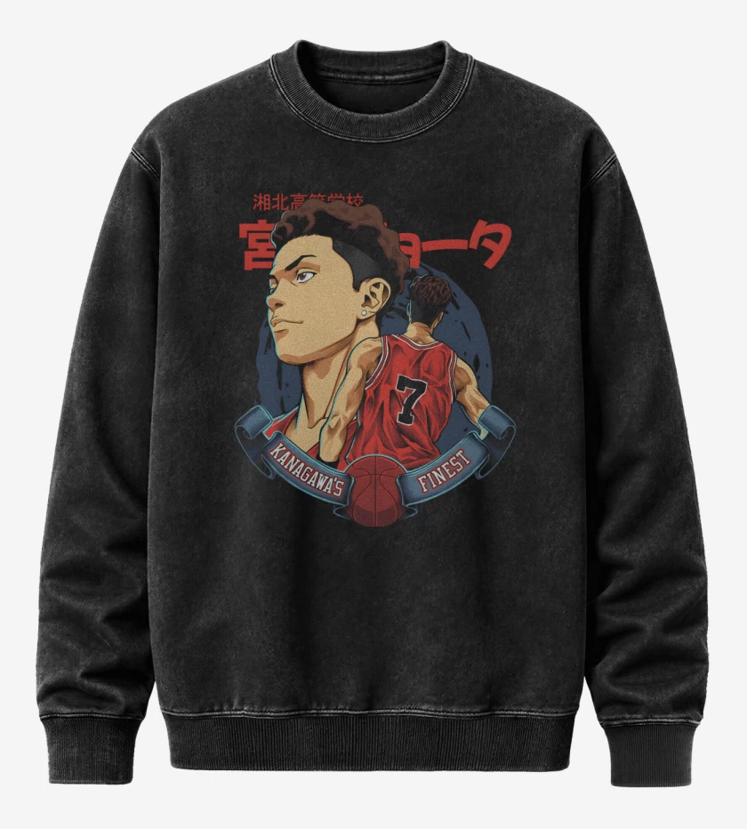 Poleron Polo Acid Wash Negro de Ryota 
