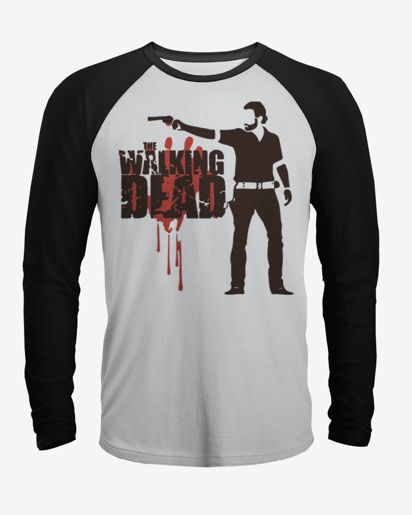 Polera Raglan Blanco / Negro de TWD 3