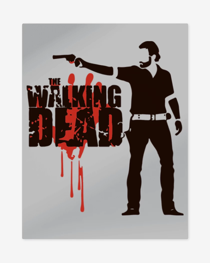 Print metalico Gris Melange de TWD 3