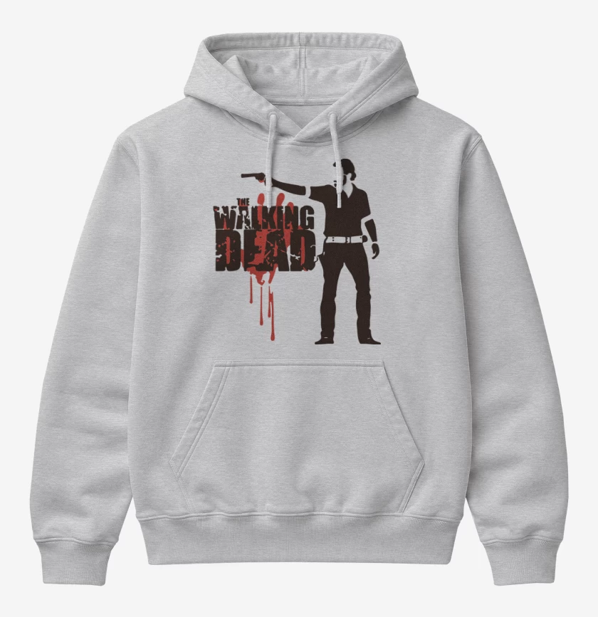 Poleron Canguro básico Gris Melange de TWD 3