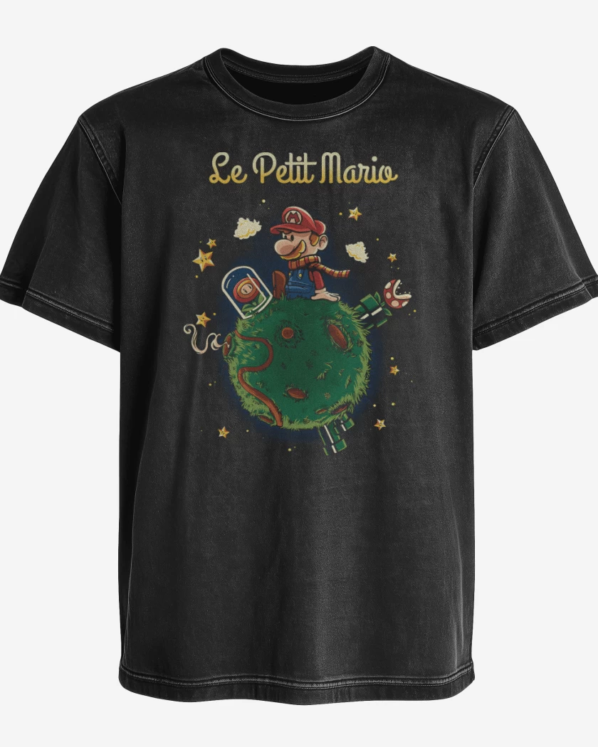 Polera desgastada Negro de Le Marito