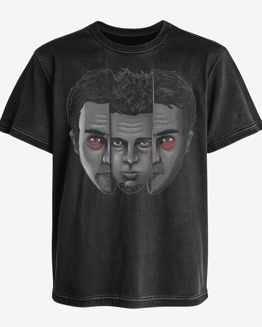 Polera desgastada Negro de Quién Soy?