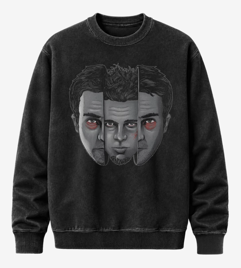Poleron Polo Acid Wash Negro de Quién Soy?
