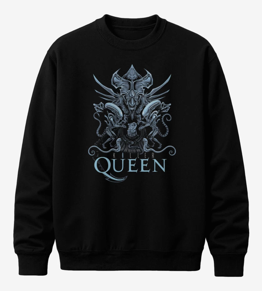 Poleron polo Negro de Alien Queen