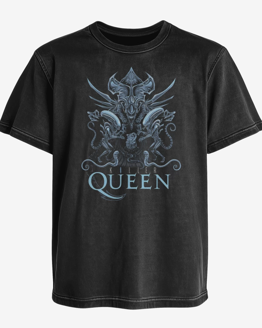 Polera desgastada Alien Queen