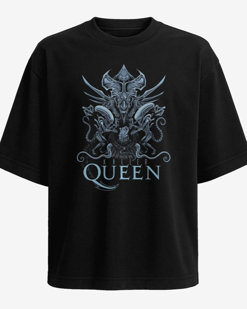 Polera Oversize Negro de Alien Queen