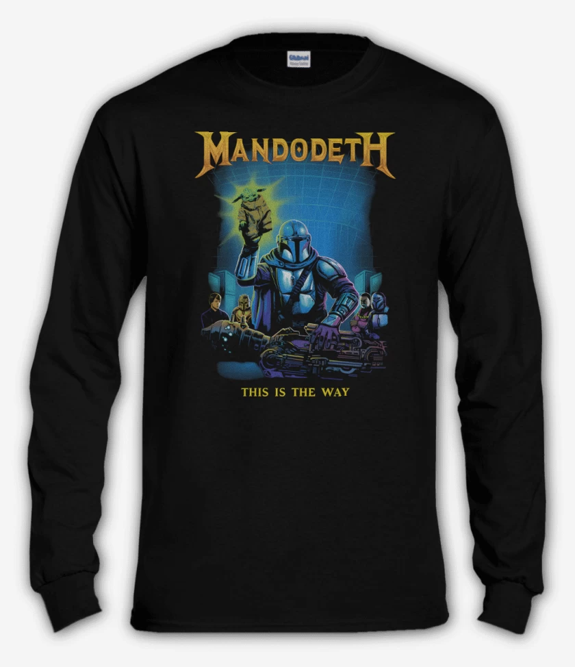 Polera manga larga Negro de Mandodeth