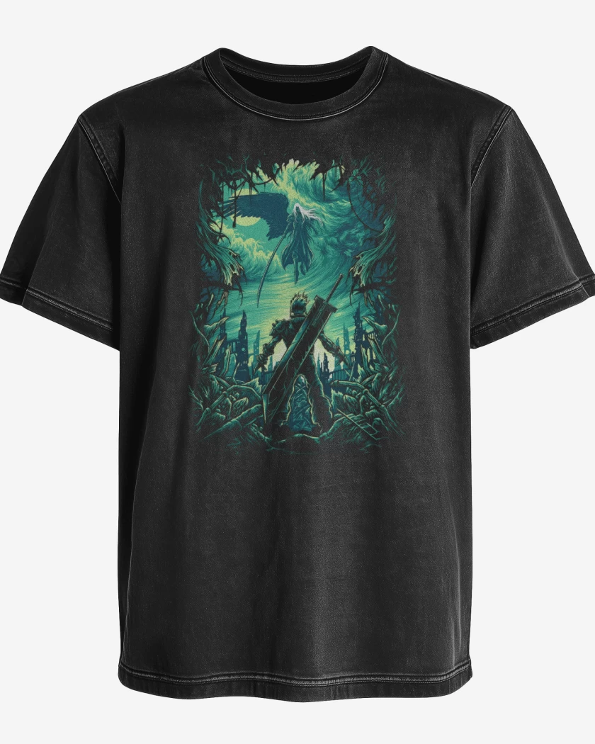 Polera desgastada Negro de Wicked Sephirot 