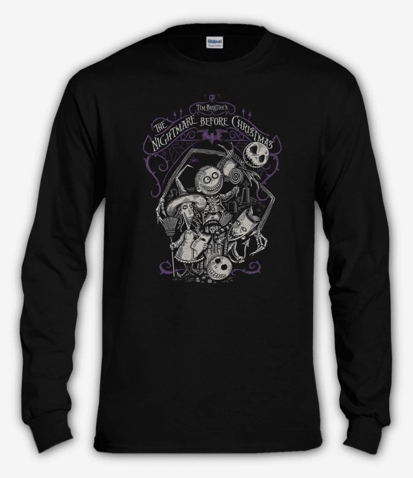 Polera manga larga Negro de El Extraño Mundo de Jack