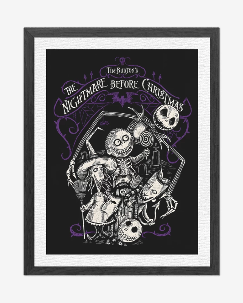 Cuadro decorativo Negro de El Extraño Mundo de Jack