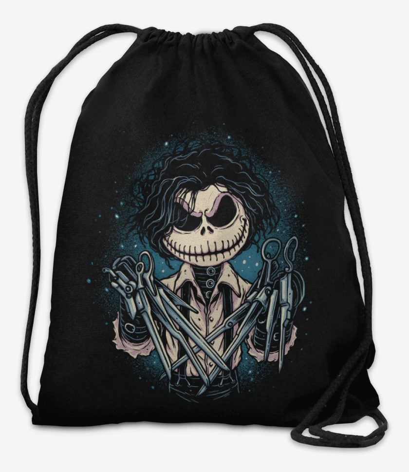 Mochila Negro de Las Tijeras de Skellington