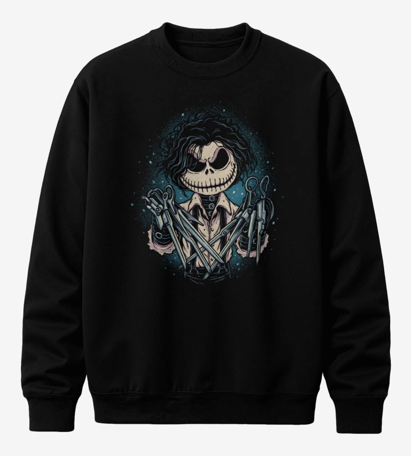 Poleron polo Las Tijeras de Skellington