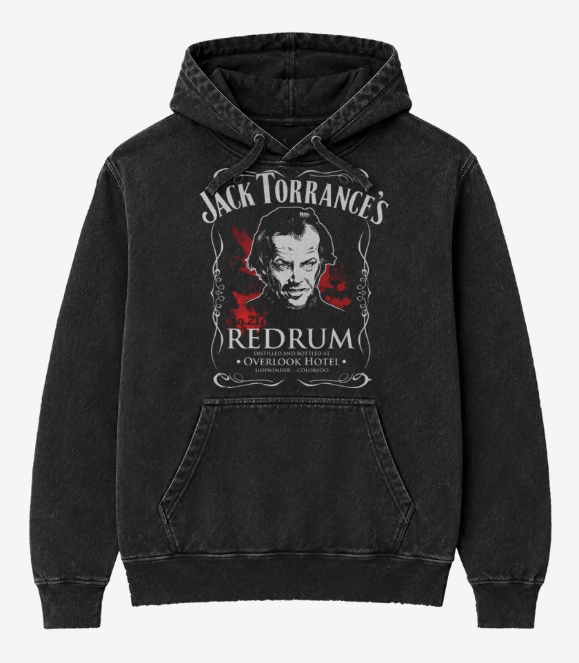 Poleron Canguro Acid Wash Negro de Jack Torrance Drink