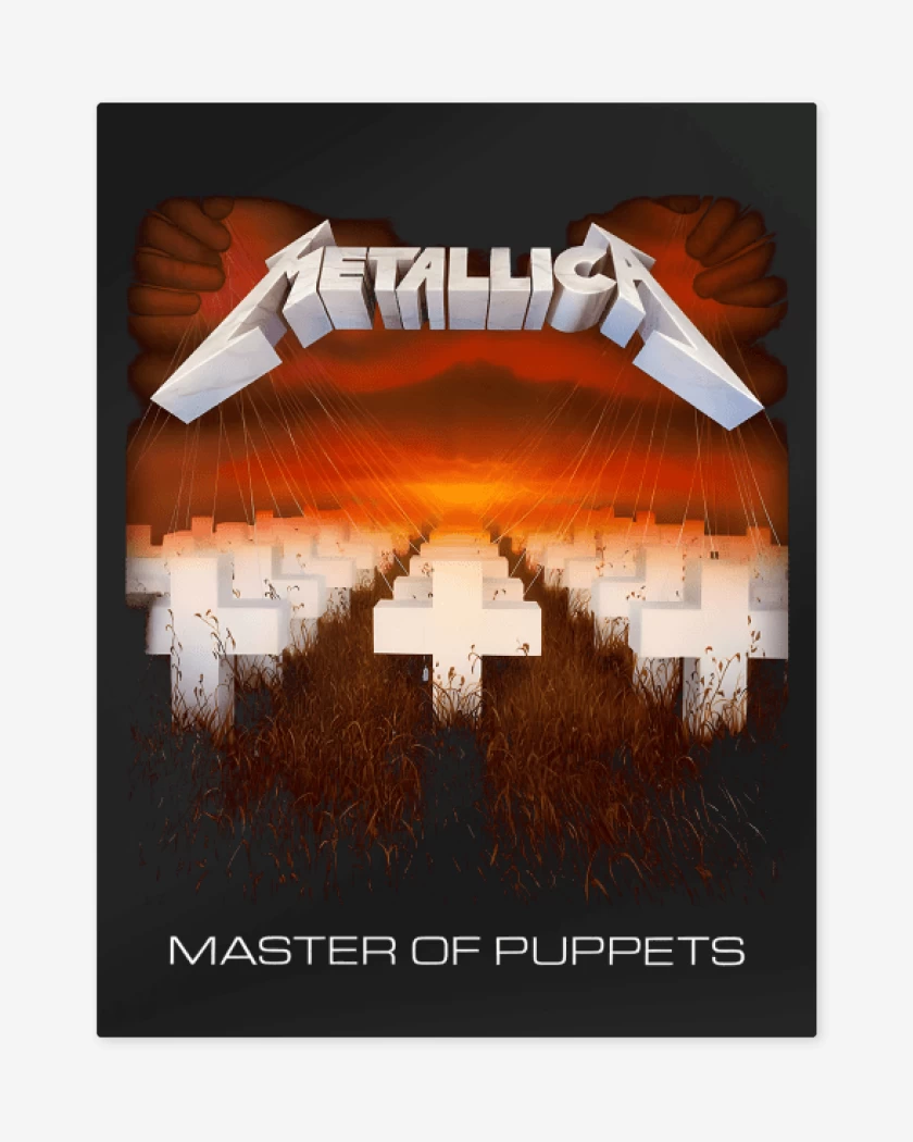 Print metalico Negro de Master of Puppets