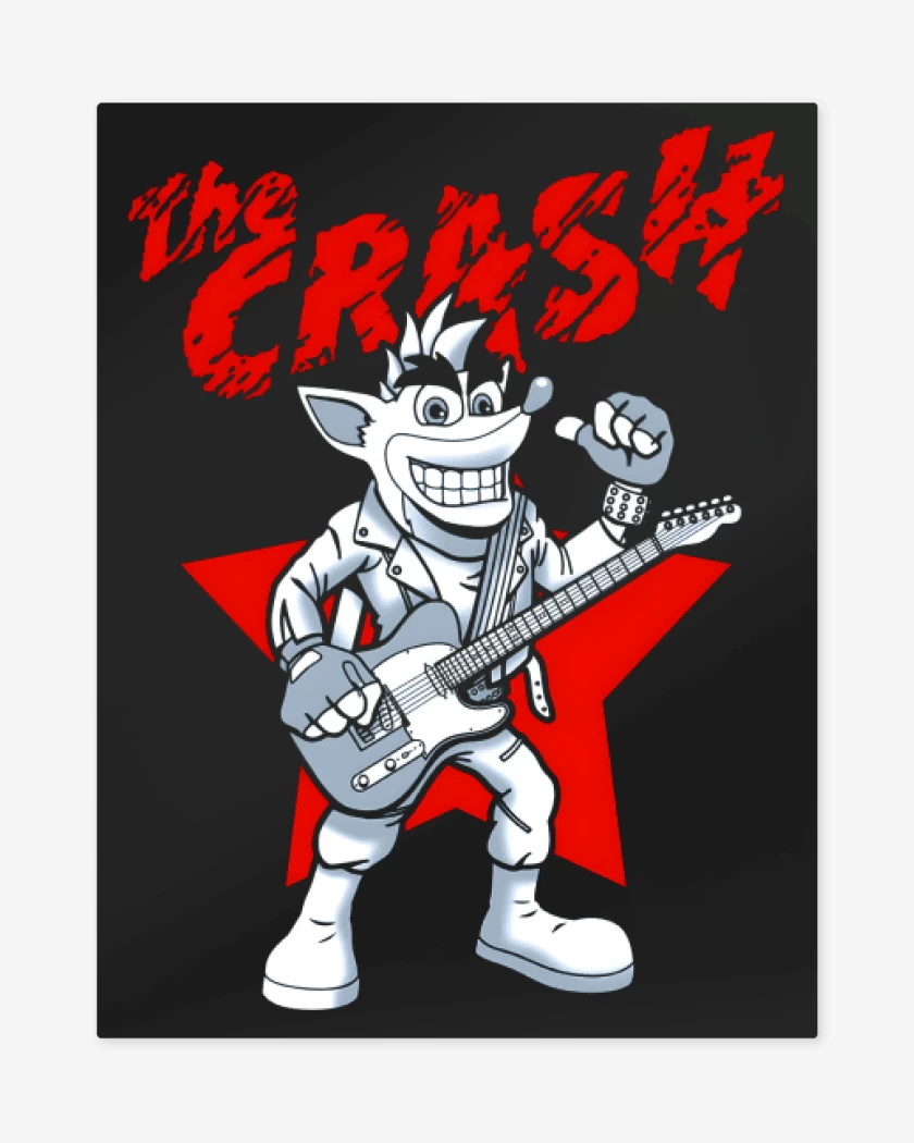 Print metalico Negro de The Crash 
