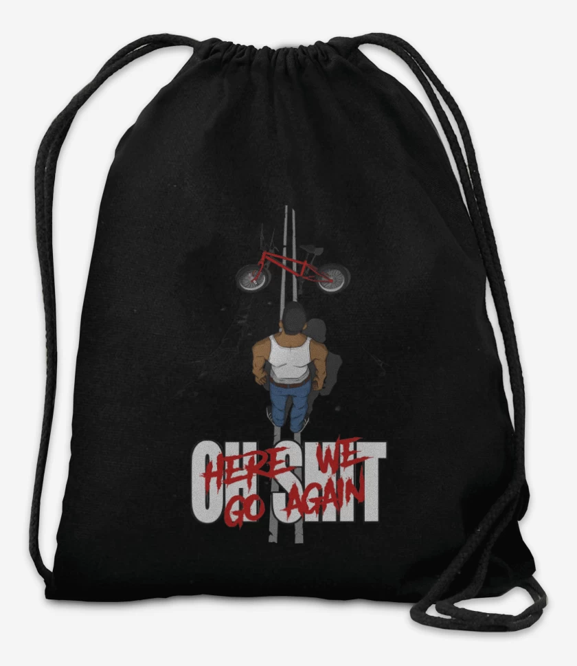 Mochila Negro de Oh Shit Here We Go Again