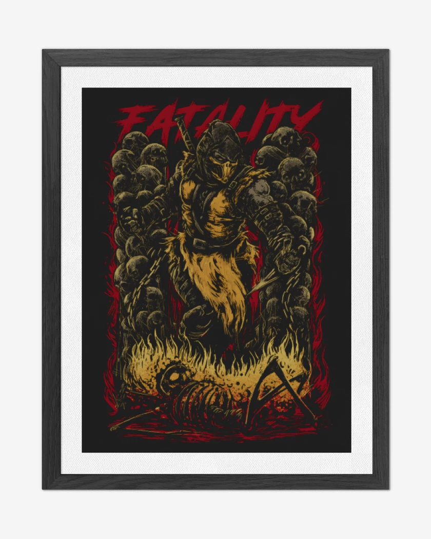 Cuadro decorativo Negro de Inferno Scorpion