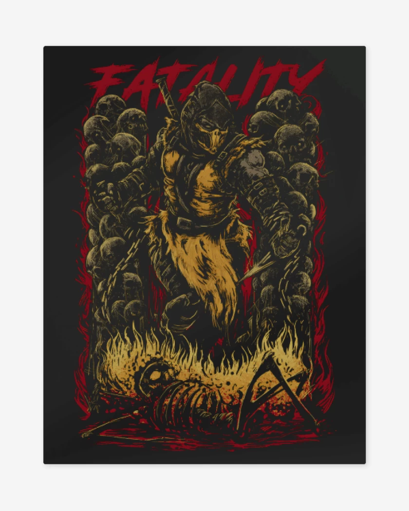 Print metalico Negro de Inferno Scorpion