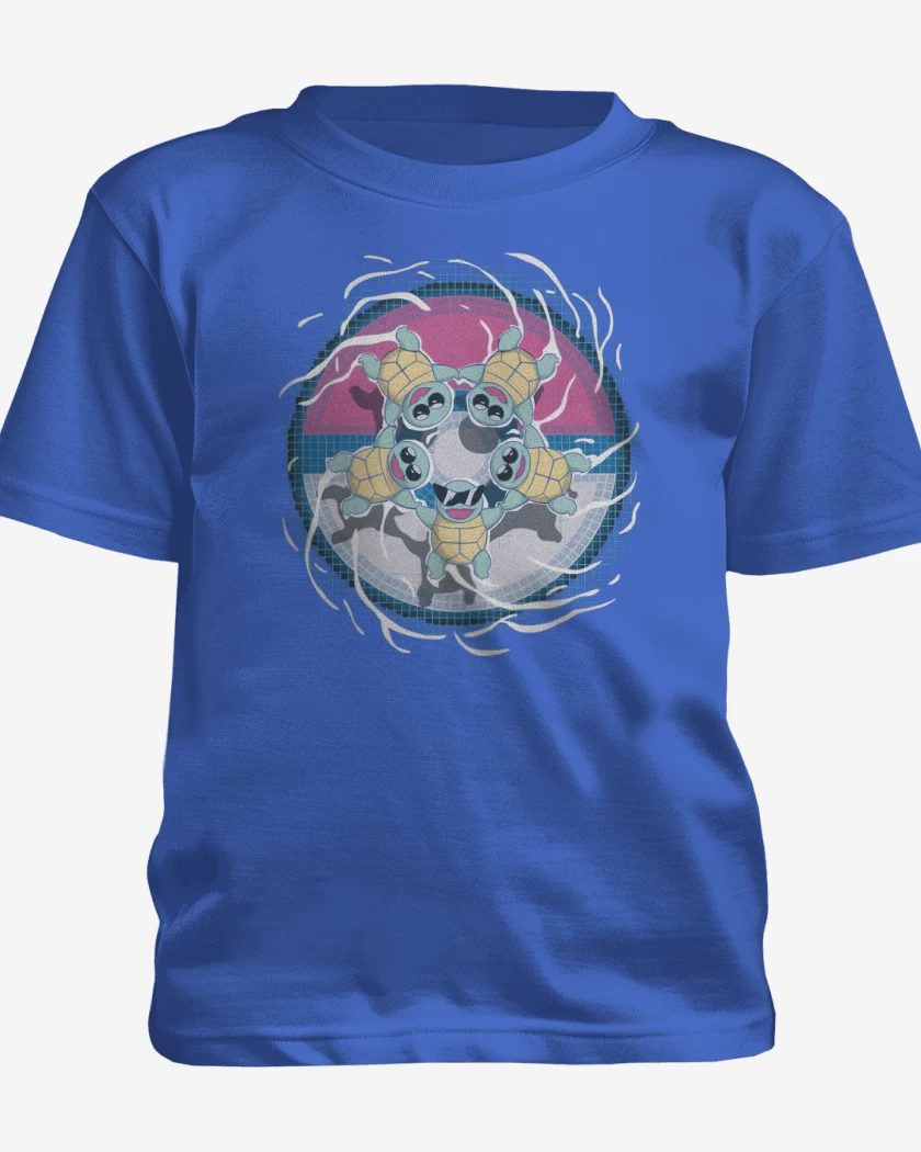 Polera de niño Azul Rey de Squirtle Squad