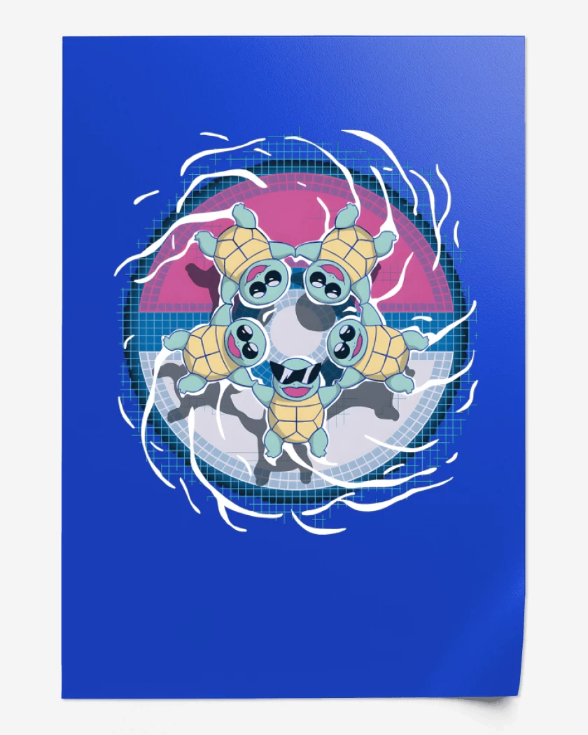 Print Azul Rey de Squirtle Squad