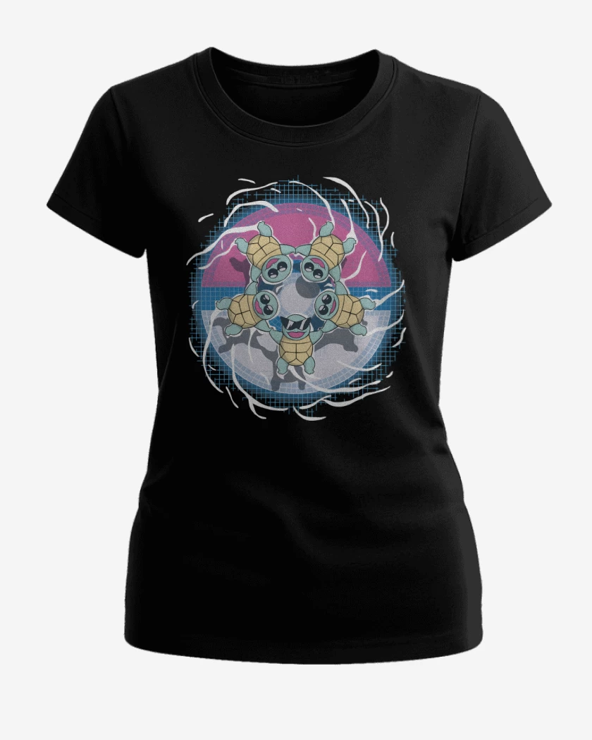 Polera de Mujer Negro de Squirtle Squad