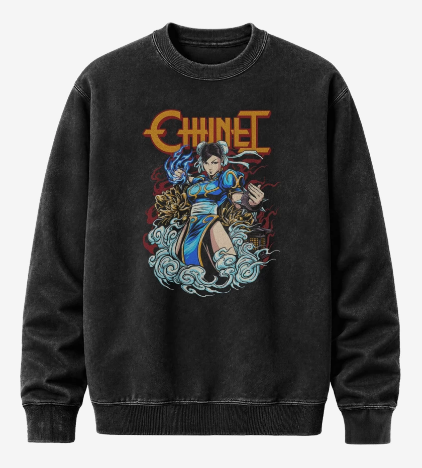 Poleron Polo Acid Wash Negro de Chun-Ri