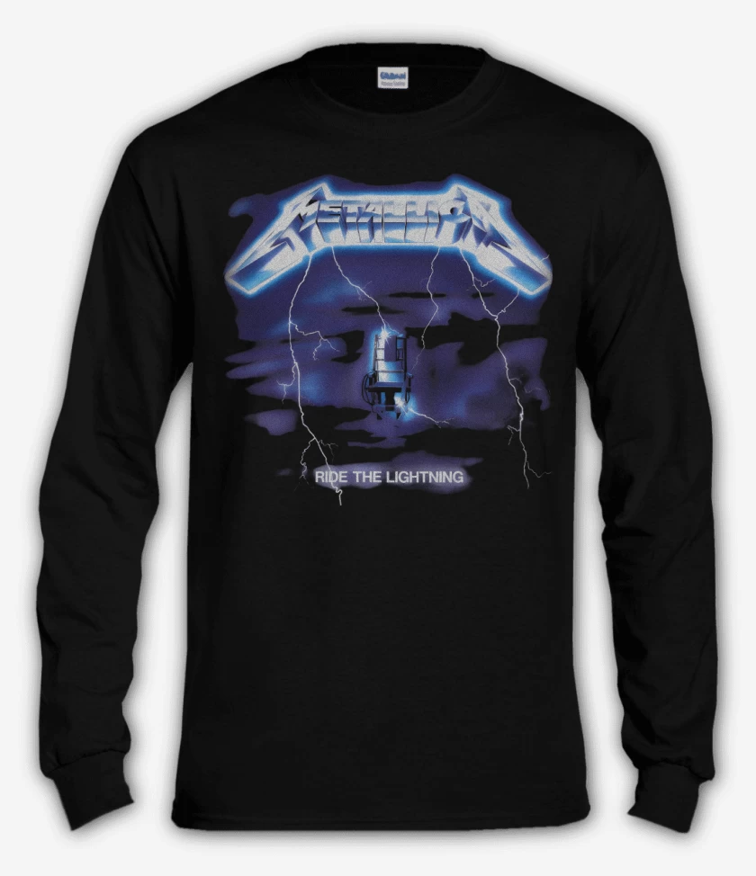 Polera manga larga Negro de Ride the Lightning