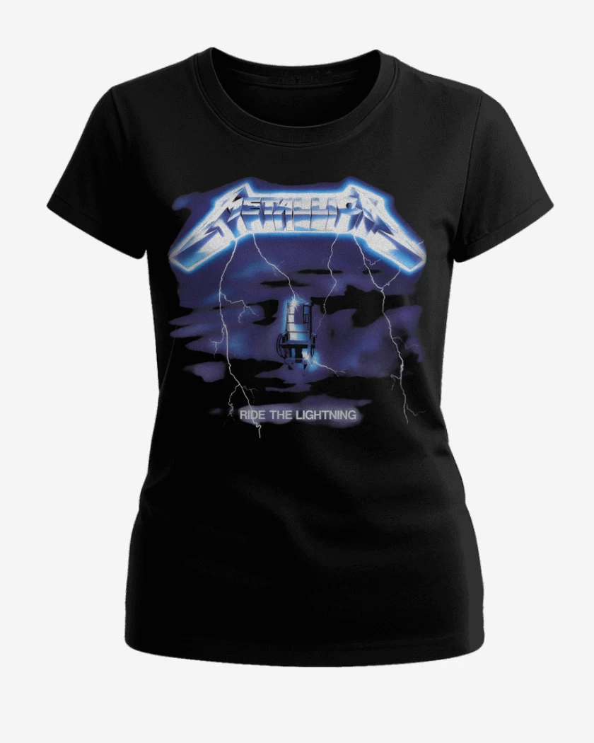 Polera de Mujer Negro de Ride the Lightning