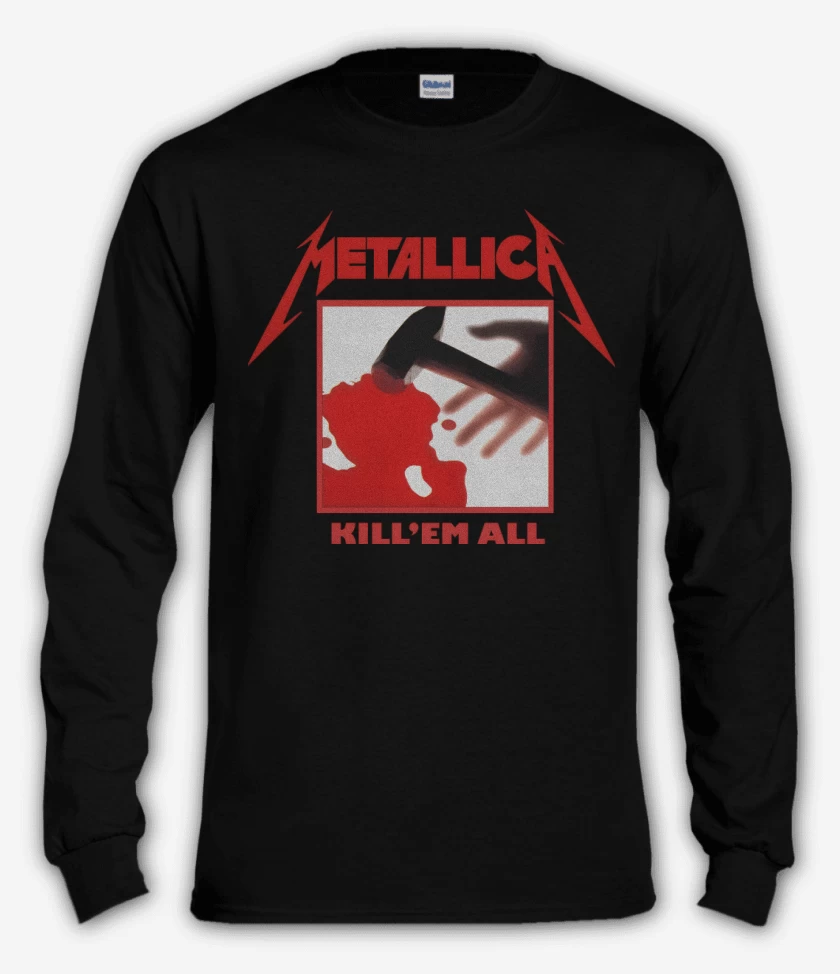 Polera manga larga Negro de Kill Em All