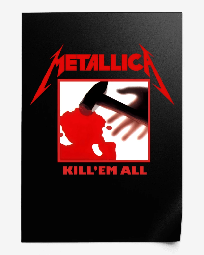 Print Negro de Kill Em All