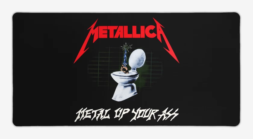 Mouse pad Gamer Negro de Metal Up Your Ass