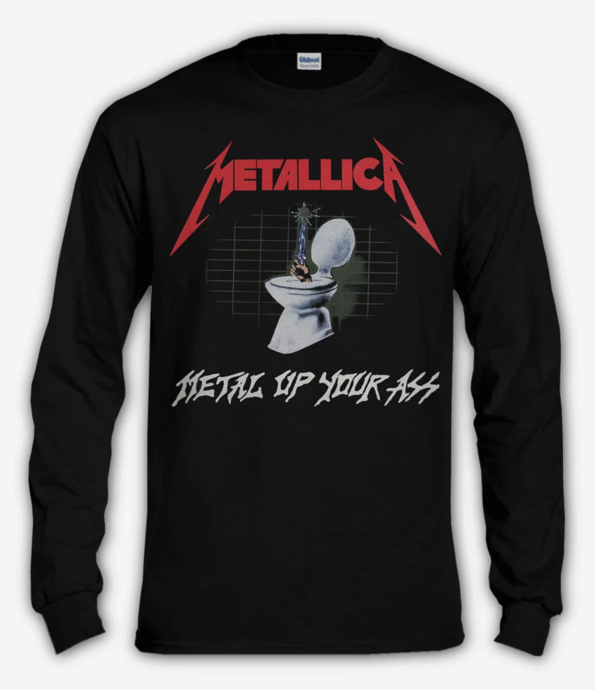 Polera manga larga Negro de Metal Up Your Ass